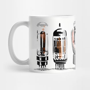 Stereo amplifier tubes in vintage style Mug